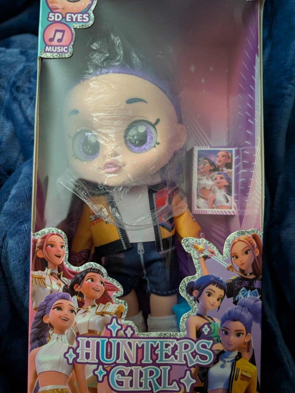 New Rumi K-pop Hunters Singing Purple-Eyed Fashion Doll - 5D Eyes